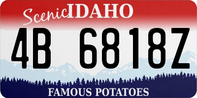 ID license plate 4B6818Z