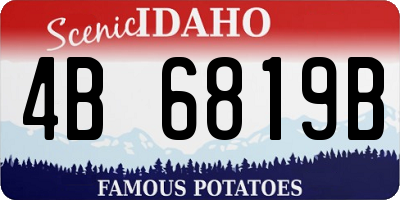 ID license plate 4B6819B