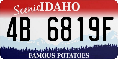 ID license plate 4B6819F