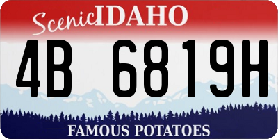 ID license plate 4B6819H