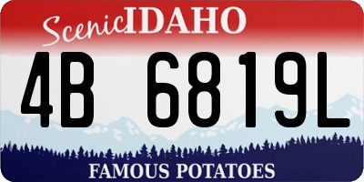 ID license plate 4B6819L