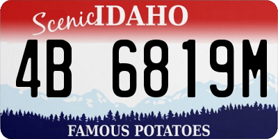 ID license plate 4B6819M