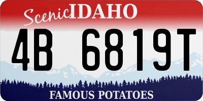 ID license plate 4B6819T