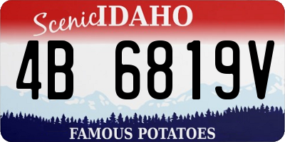 ID license plate 4B6819V