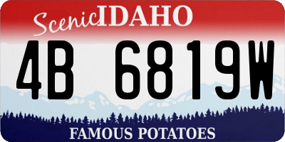 ID license plate 4B6819W