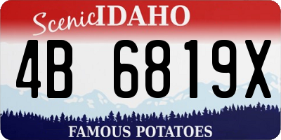 ID license plate 4B6819X