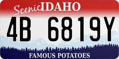 ID license plate 4B6819Y