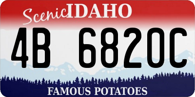 ID license plate 4B6820C
