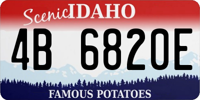 ID license plate 4B6820E