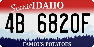 ID license plate 4B6820F