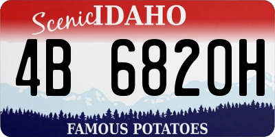 ID license plate 4B6820H