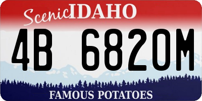 ID license plate 4B6820M