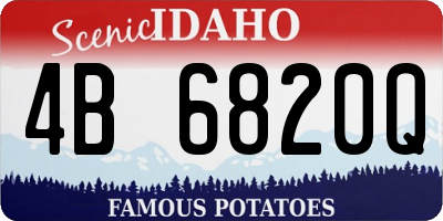 ID license plate 4B6820Q