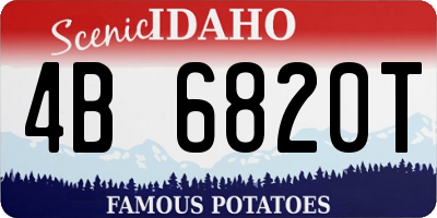 ID license plate 4B6820T