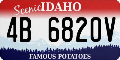 ID license plate 4B6820V
