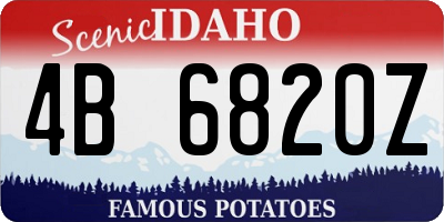 ID license plate 4B6820Z
