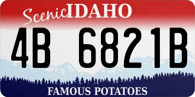 ID license plate 4B6821B