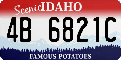 ID license plate 4B6821C