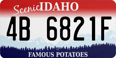 ID license plate 4B6821F