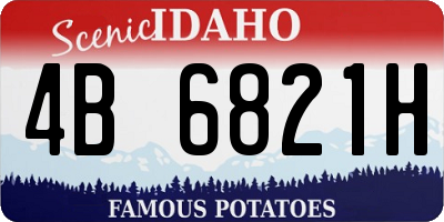 ID license plate 4B6821H