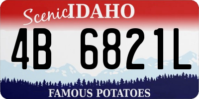 ID license plate 4B6821L