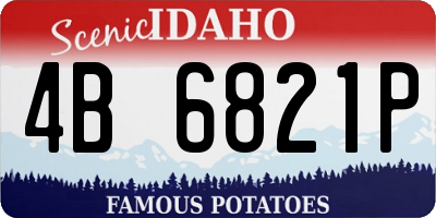 ID license plate 4B6821P