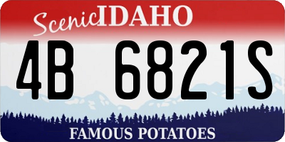 ID license plate 4B6821S