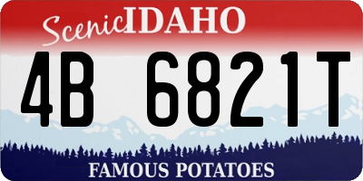 ID license plate 4B6821T