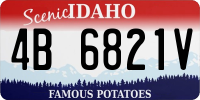 ID license plate 4B6821V