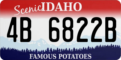 ID license plate 4B6822B