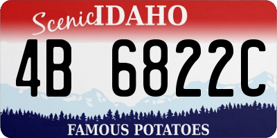 ID license plate 4B6822C