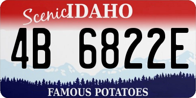 ID license plate 4B6822E