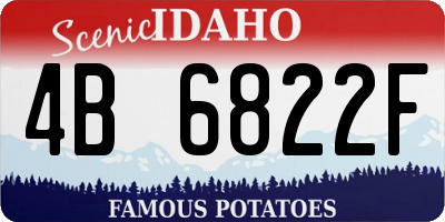 ID license plate 4B6822F