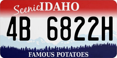 ID license plate 4B6822H