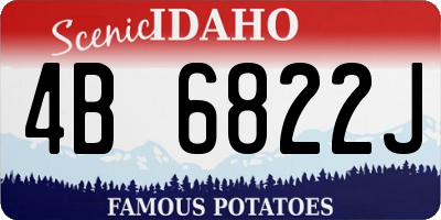 ID license plate 4B6822J