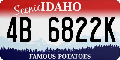 ID license plate 4B6822K