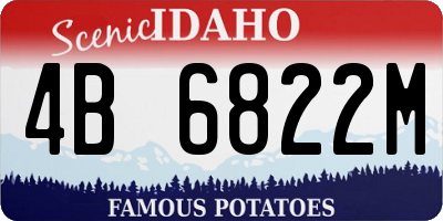 ID license plate 4B6822M
