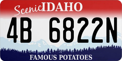 ID license plate 4B6822N