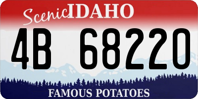 ID license plate 4B6822O