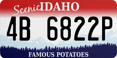ID license plate 4B6822P