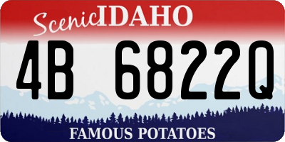ID license plate 4B6822Q