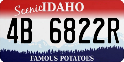 ID license plate 4B6822R