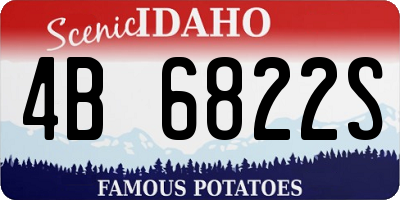 ID license plate 4B6822S