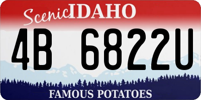 ID license plate 4B6822U