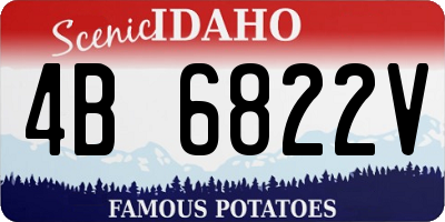ID license plate 4B6822V