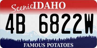 ID license plate 4B6822W