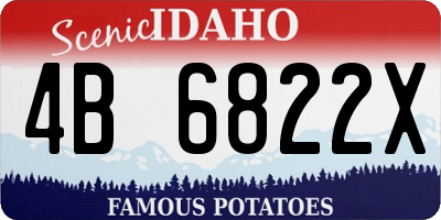 ID license plate 4B6822X