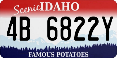 ID license plate 4B6822Y