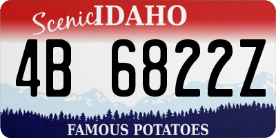 ID license plate 4B6822Z