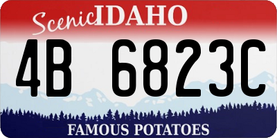 ID license plate 4B6823C